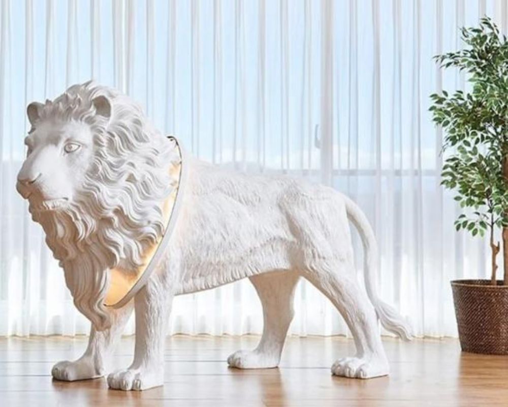 The Perfect Blend of Art and Light in Your Living Space Modern Lion Pose