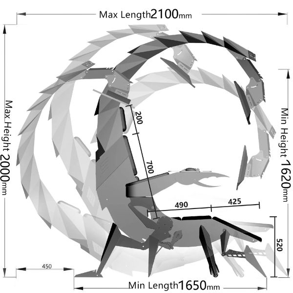 Zero Gravity Massage Ergonomic Scorpion Gaming Chair Height