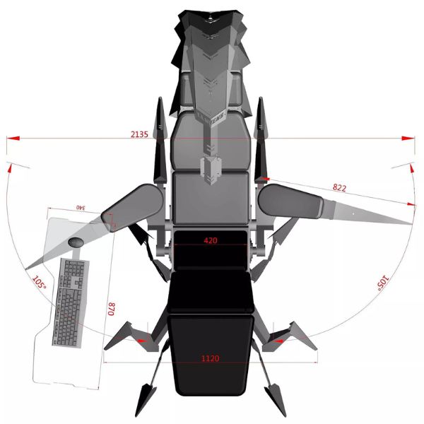 Zero Gravity Massage Ergonomic Scorpion Gaming Chair Position