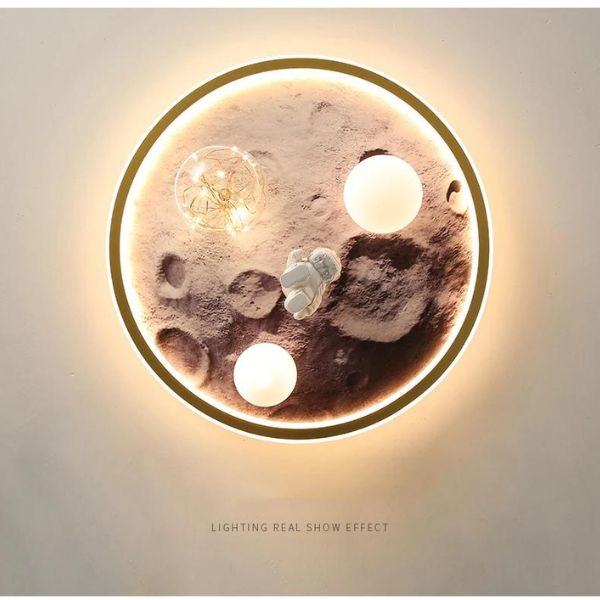 Astronaut Lunar LED Ceiling Lamp for Dubai Interiors