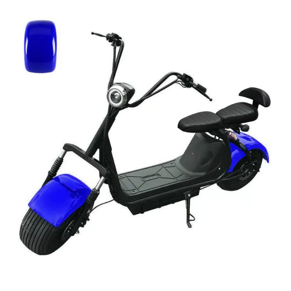 Crony Big Harley Bt Speaker Tyre Collection in Blue with Double Seat Electric Motorcycles