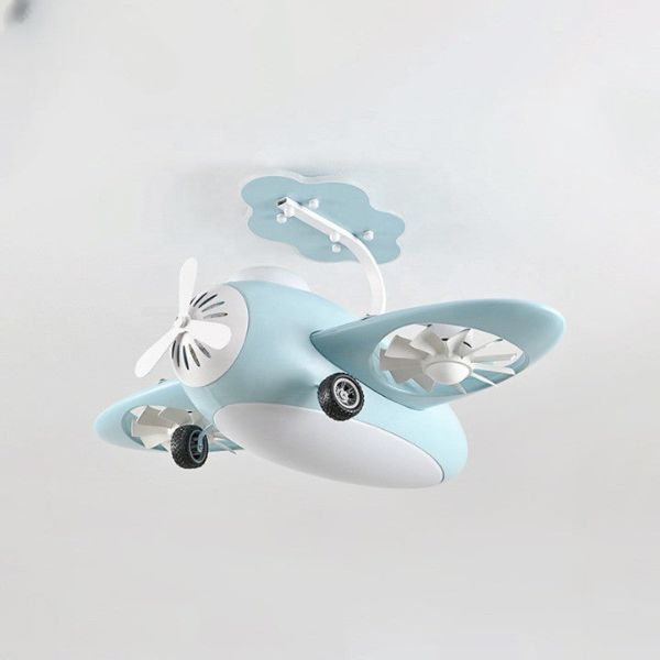 Futuristic Airplane Kids Bedroom Ceiling RC Fan Lamp in Dubai