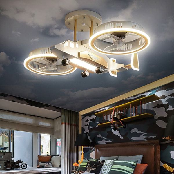 Futuristic Helicopter LED Ceiling Fan Lamp in Dubai Homes For Luxury Living