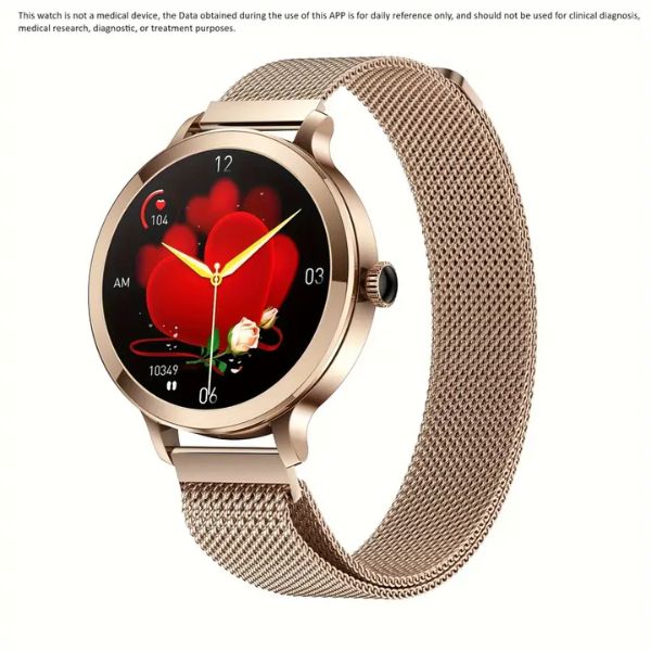 Women Stainless Smart Watch Golden Stainless.jpg