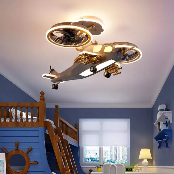 Sky Hero Helicopter LED Fan Lamp Ceiling Fan with Remote Control