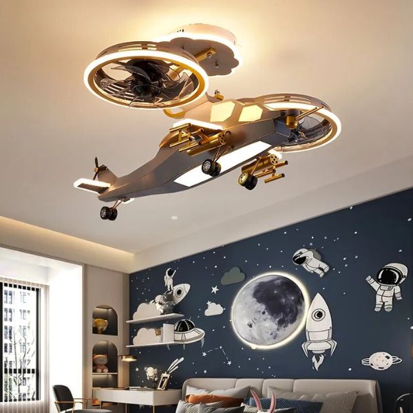 Sky Hero Helicopter LED Fan Lamp for Modern Homes in UAE